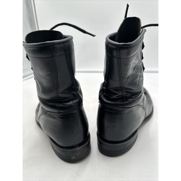 JUSTIN 506 Combat Boots Kiltie Roper Vintage Black Leather Lace Up Men\'s Sz 6.5B main image 4